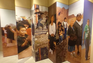 Picture from the Native Voices Exhibit with images of Native peoples from Utah.