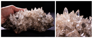 Scalenohedral (dog tooth habit) calcite crystals.