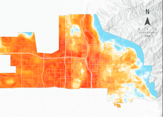 A thermographic map of Salt Lake City.
