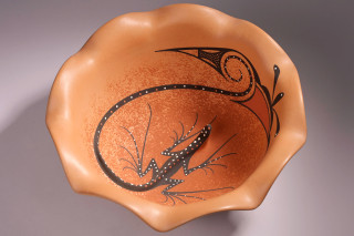 Zuni Polychrome Bowl with Lizard