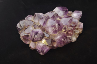 A cluster of purple crystals