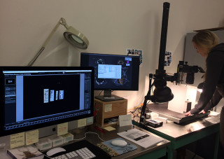 A digitization station in the museum&#039;s collections