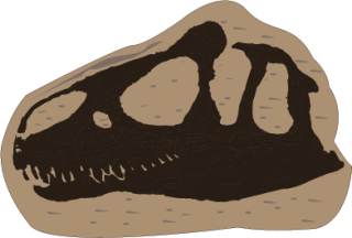Allosaurus Skull cartoon