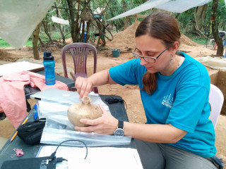 Dr. Alison Carter working in Cambodia. 