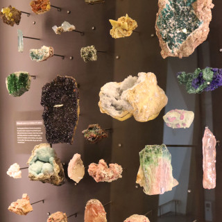 An exhibit of minerals.