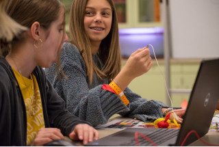 Students in the STEM Lab. 