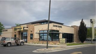 Image of the exterior of a Zions Bank in Roy, Utah.