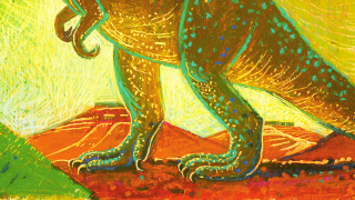 An illustration of a dinosaur.