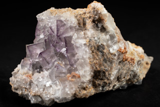Pink and purple cubes of fluorite