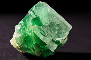 Green cube of fluorite