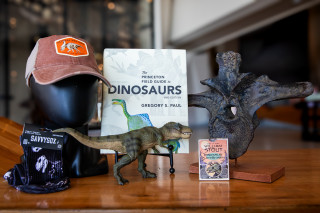 A holiday gift pack featuring paleontology gifts.