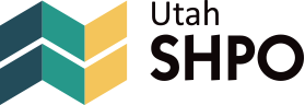 A green and yellow chevron next to the words Utah SHPO