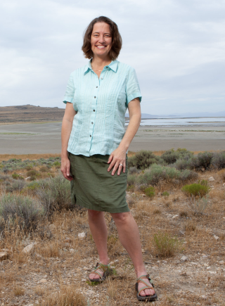 Bonnie Baxter by the Great Salt Lake
