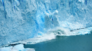 image of a glacier and melting ice