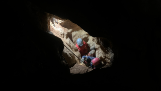 Paleontologists caving in africa