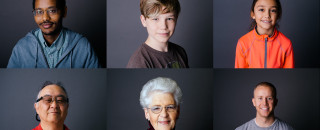 A selection of portraits of people. 