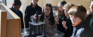 Students building earthquake test.