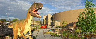 An exterior shot of the Utah Field House
