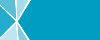 A blue rectangle with a white starburst on the left side. No text.