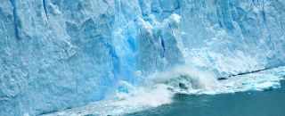image of a glacier and melting ice