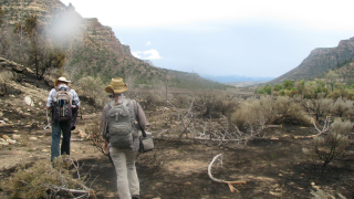 Range Creek students on a fire survey in 2012.