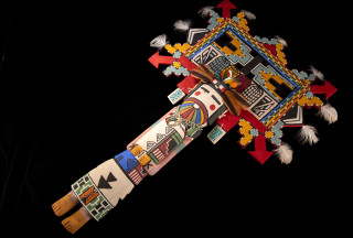 A large butterfly corn maiden kachina