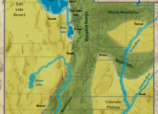 A map of Utah&#039;s different habitats.