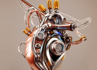 An illustration of a mechanical heart.